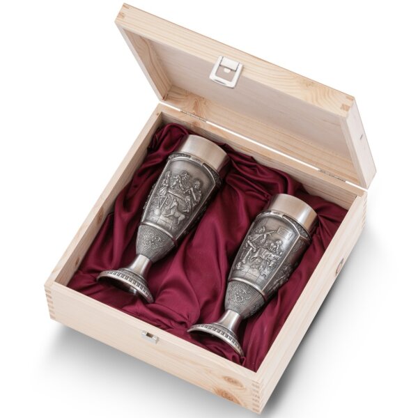 Набор бокалов для пива SKS-Artina "Шедевры" в деревянной коробке 12152А