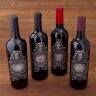 Пара оловянных декоративных орнаментов на бутылку вина "Дары Диониса" STNM-025