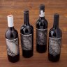 Оловянный декоративный орнамент на бутылку вина "Виноградная лоза" STNM-022